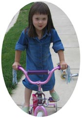 Picture of Isako riding her bike.